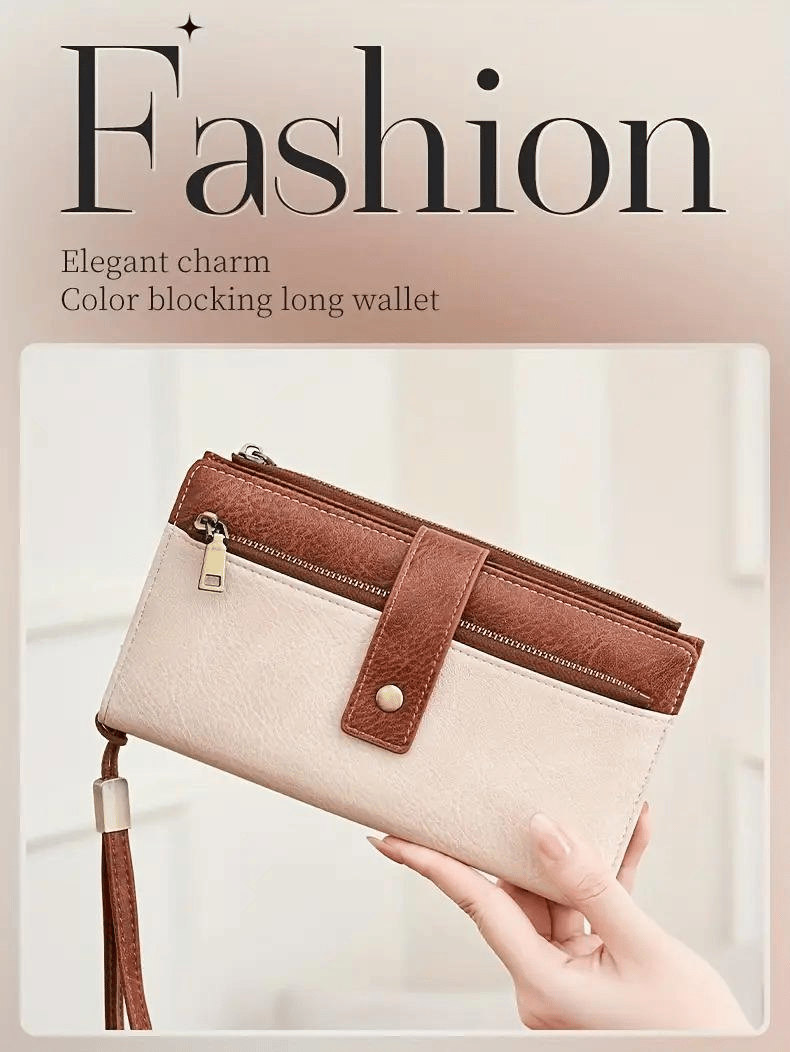 🔥Last Day 49% OFF🔥RFID Blocking Women's Long Wallet: Stylish Solid Leather Clutch (Large Capacity)👛