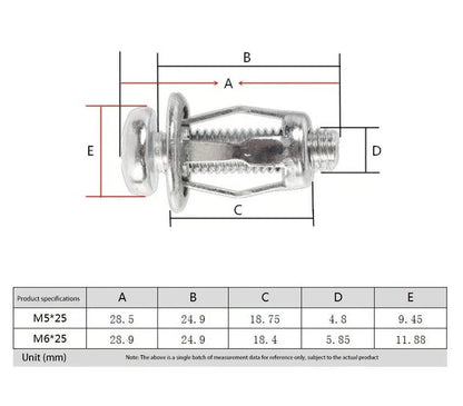 Metal Petal Expansion Jack Nuts Kit