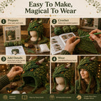 🐉✨ Fantasy Hood Hat DIY Crochet Kit | Premium Soft Yarn Materials with Step-by-Step Guide DIY Handmade Wearable Character Hood 🧶🎭