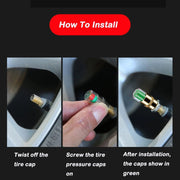 🔥 4Pcs Car Tire Pressure Monitor Valve Stem Caps