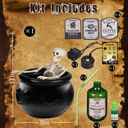 Cauldron Halloween Decor (With Magic Floating Potion Bottles & Diffuser)