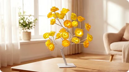 📢📢50% OFF！！⏰🌹Rose Flower Design Tree Night Light🌟