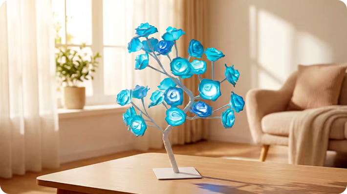 📢📢50% OFF！！⏰🌹Rose Flower Design Tree Night Light🌟