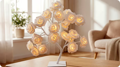 📢📢50% OFF！！⏰🌹Rose Flower Design Tree Night Light🌟