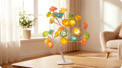 📢📢50% OFF！！⏰🌹Rose Flower Design Tree Night Light🌟