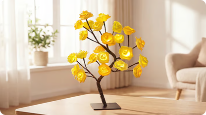 📢📢50% OFF！！⏰🌹Rose Flower Design Tree Night Light🌟