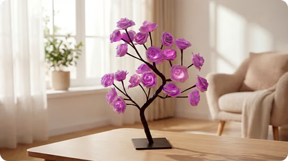 📢📢50% OFF！！⏰🌹Rose Flower Design Tree Night Light🌟