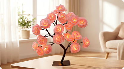 📢📢50% OFF！！⏰🌹Rose Flower Design Tree Night Light🌟