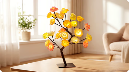 📢📢50% OFF！！⏰🌹Rose Flower Design Tree Night Light🌟