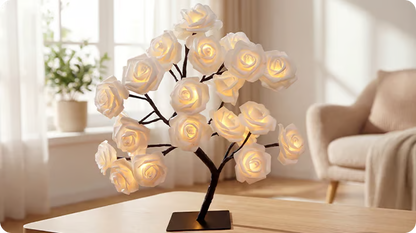 📢📢50% OFF！！⏰🌹Rose Flower Design Tree Night Light🌟