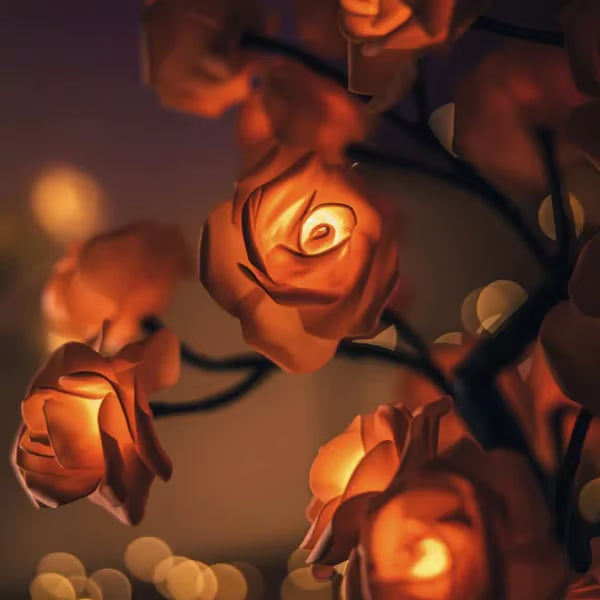 📢📢50% OFF！！⏰🌹Rose Flower Design Tree Night Light🌟