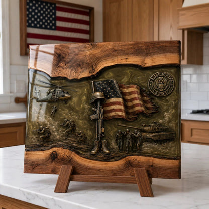 🎖️ Handcrafted Veteran Memorial Display Board – Honor Their Service