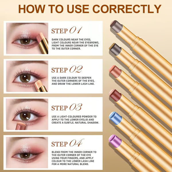 🏆️Best Sale 50K+ SOLD!🌟 3-in-1 Shimmer Eyeshadow Stick | One Swipe. Stunning Eyes 😍