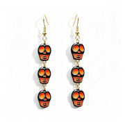 Colorful Skull Halloween Dangle Earrings