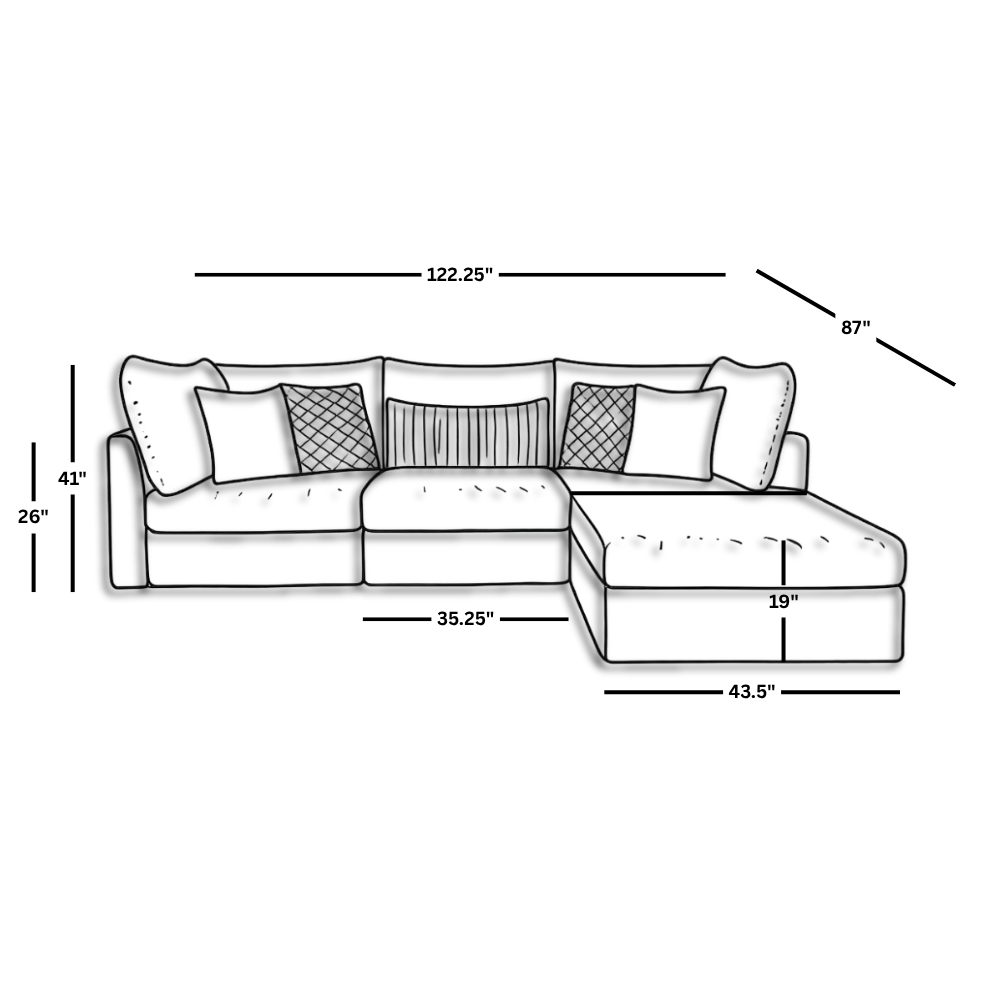 Mckenzie Modular Sofa + Ottoman R
