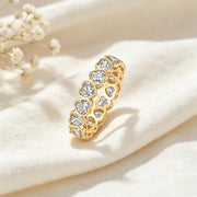Heart-Paved Band Ring