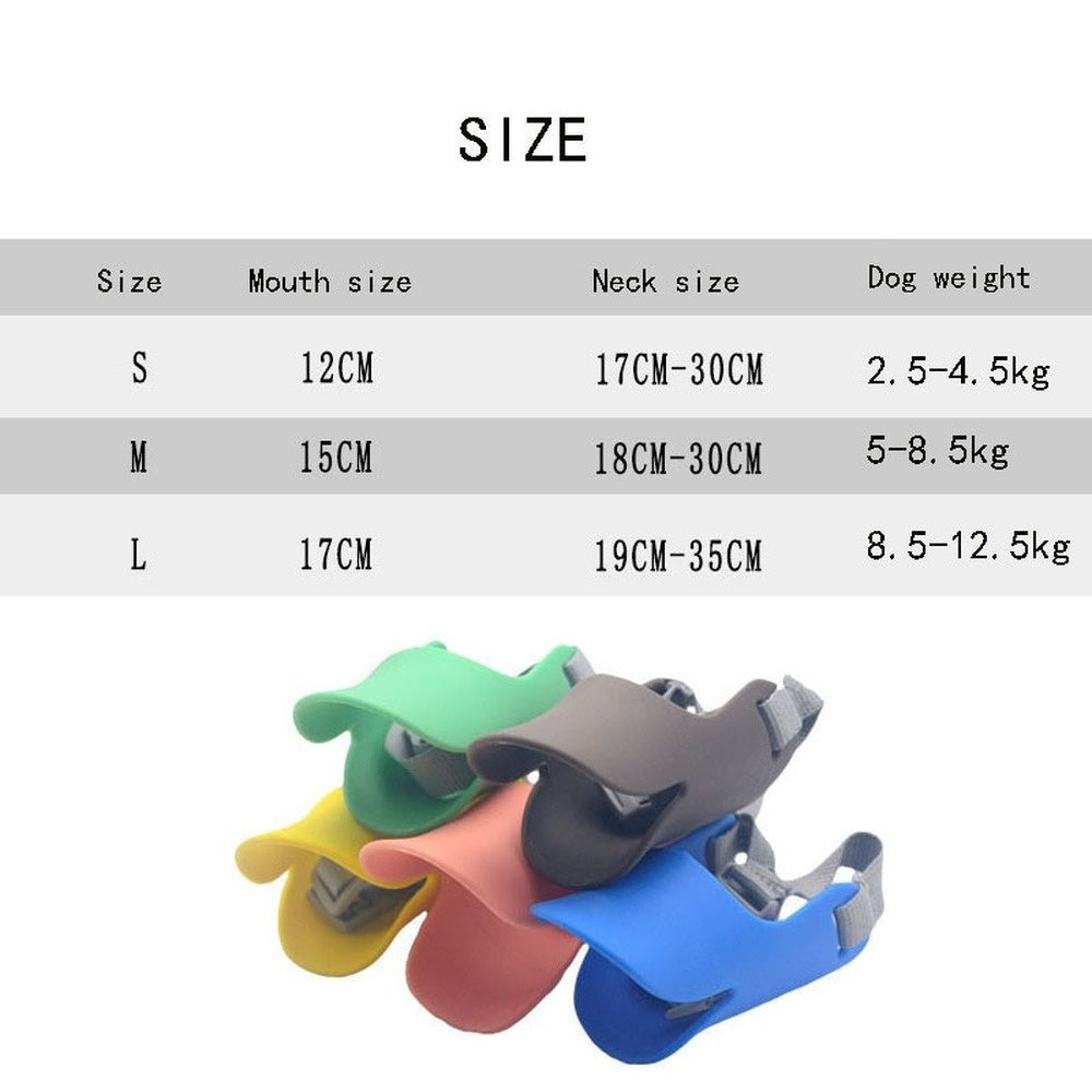 Silicone Duck Muzzle for Dogs - Anti-Bite & Bark Control