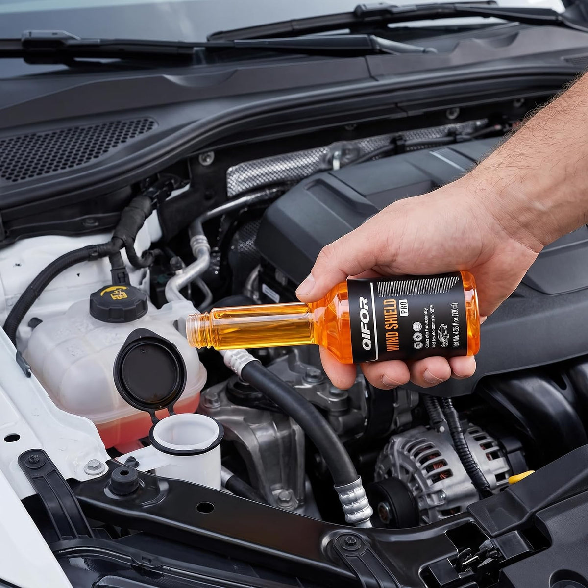🔥Last Day 50% OFF - 🚗 QIFOR Concentrated Windshield Washer Fluid – 120ml Car Glass Cleaner. Oily Film Removal & -22°F Anti-Freeze Protection