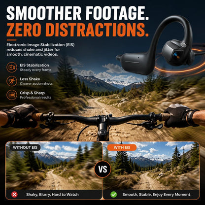 🎧 8MP Smart Camera Open-Ear Headset – POV Video. Calls & AI Assistance 🎥