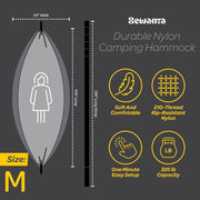 Durable Camping Hammock – Double & Single Sizes