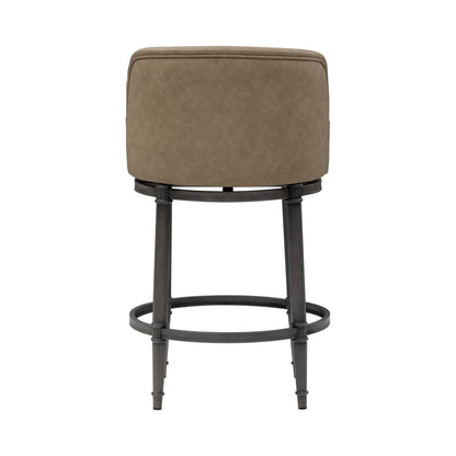 Eunice - Faux Leather Upholstered Swivel Counter Height Barstool