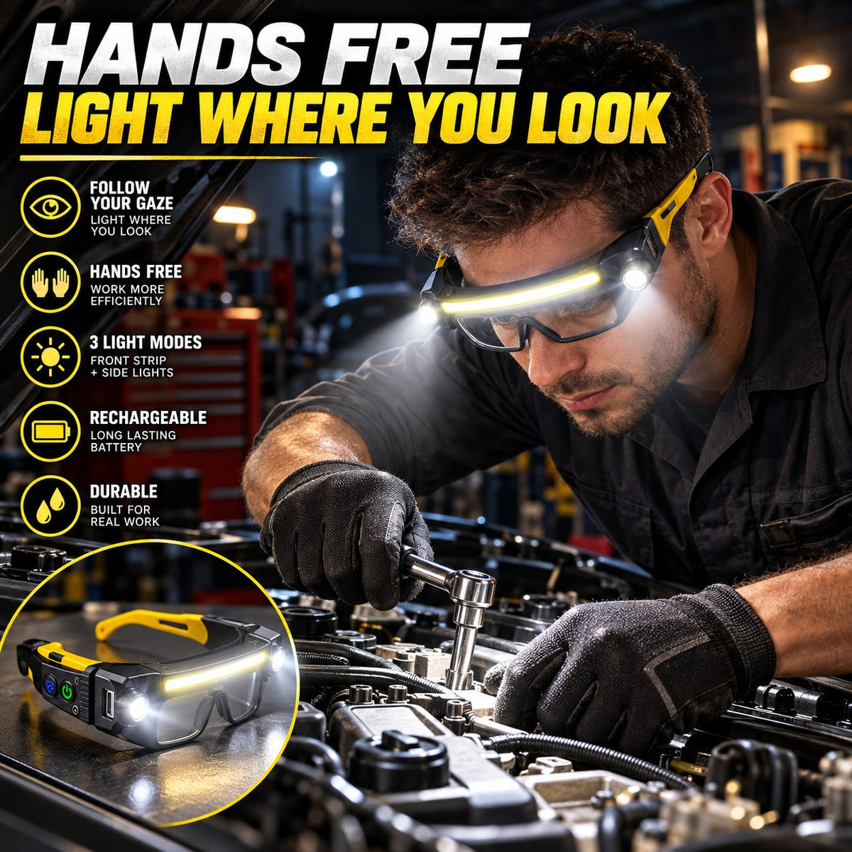 🔥HOT SALE 49% OFF - 👓Hands-Free Pro Light Glasses™