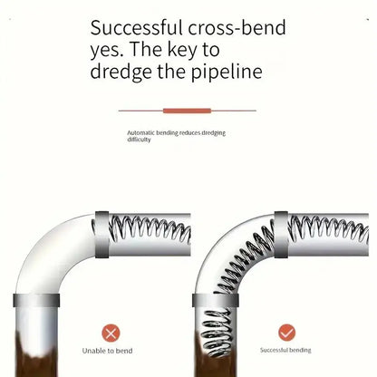 🔧 Flexible Drill-Powered Drain Cleaning Snake – Deep Pipe Clog Remover for Sinks. Showers & Toilets