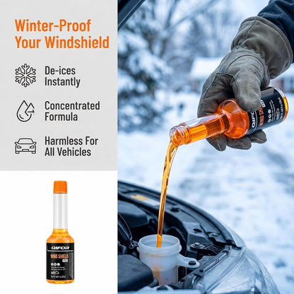 🔥Last Day 50% OFF - 🚗 QIFOR Concentrated Windshield Washer Fluid – 120ml Car Glass Cleaner. Oily Film Removal & -22°F Anti-Freeze Protection