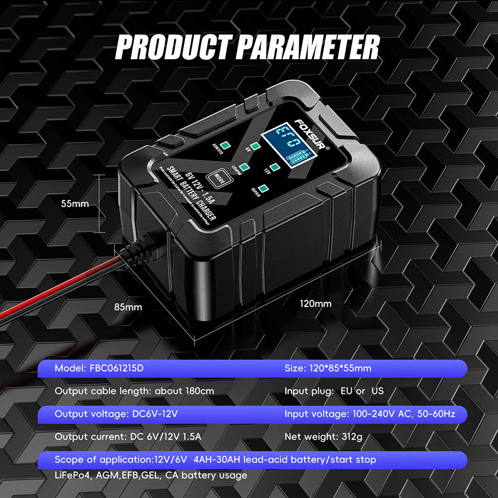 🛡6V/12V Automatic Intelligent Recognition