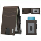 🔥LAST DAY SALE 49% OFF-🔥Minimalist Pop-Up Wallet for Men – RFID Blocking Aluminum Card Holder with ID Window & Leather Front Pocket