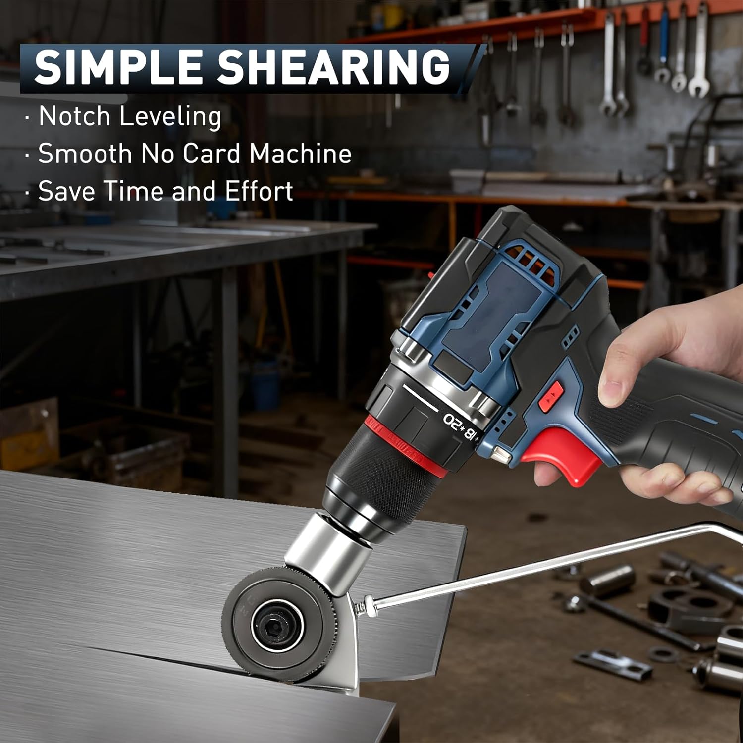 Metal Nibbler Drill Attachment – Effortless Clean Cuts Through Steel, Aluminum, Copper & Plastic Panels