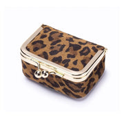 Leopard Mini Kiss Lock Case Jewelry Travel Carry