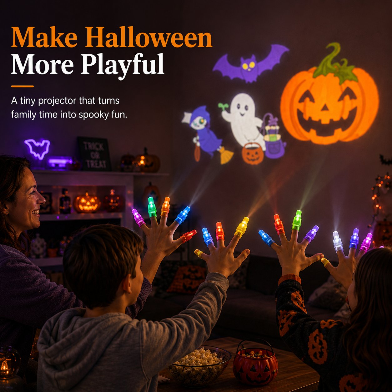 🎃36PCS Halloween Finger Projector Lights – Mini Pattern Projector