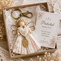 🪽 Faith Guardian Keychain Scripture Gift Set Collection | Layered Fabric Charm. Inspirational Scripture Card & Ready-to-Gift Box Included 💕