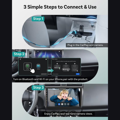Baby Car Camera & Wireless CarPlay Adapter