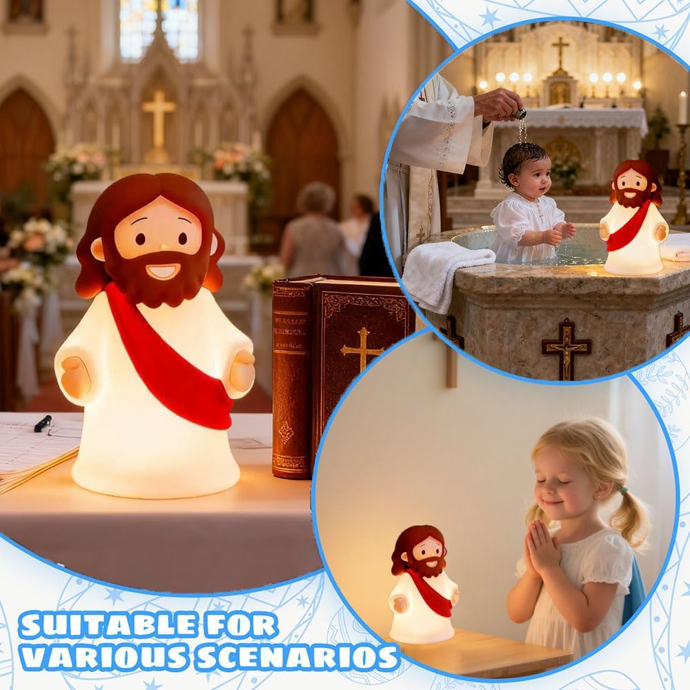Jesus Night Light Rechargeable Bedside Night Light