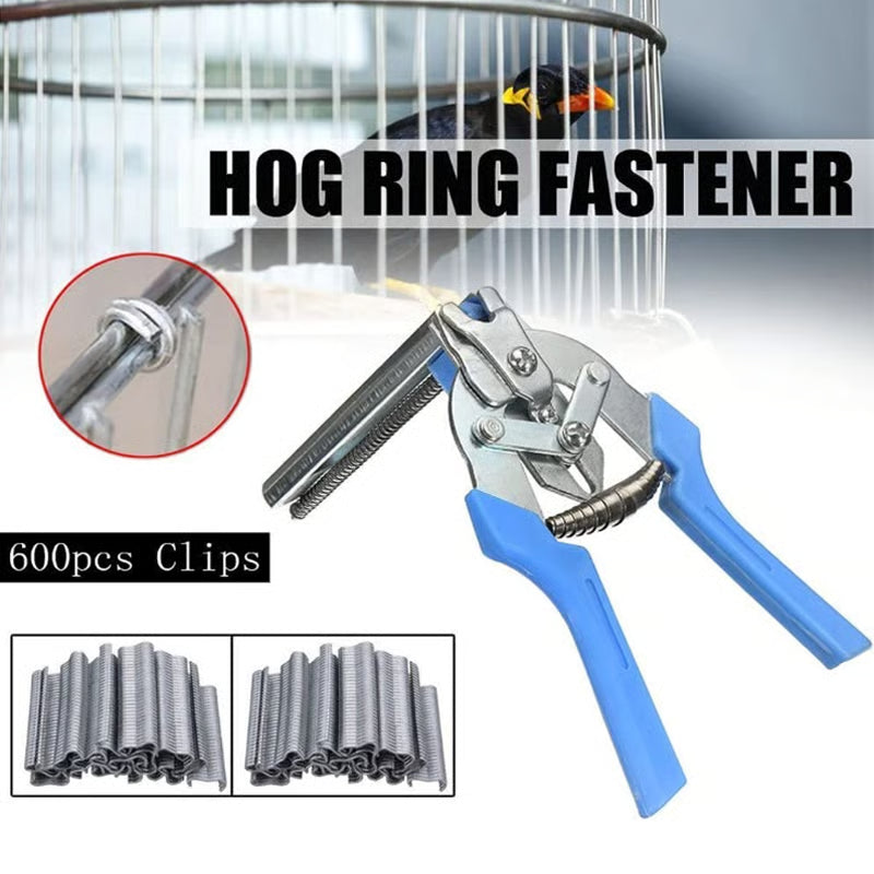 Type M Hog Ring Pliers & Clips Set