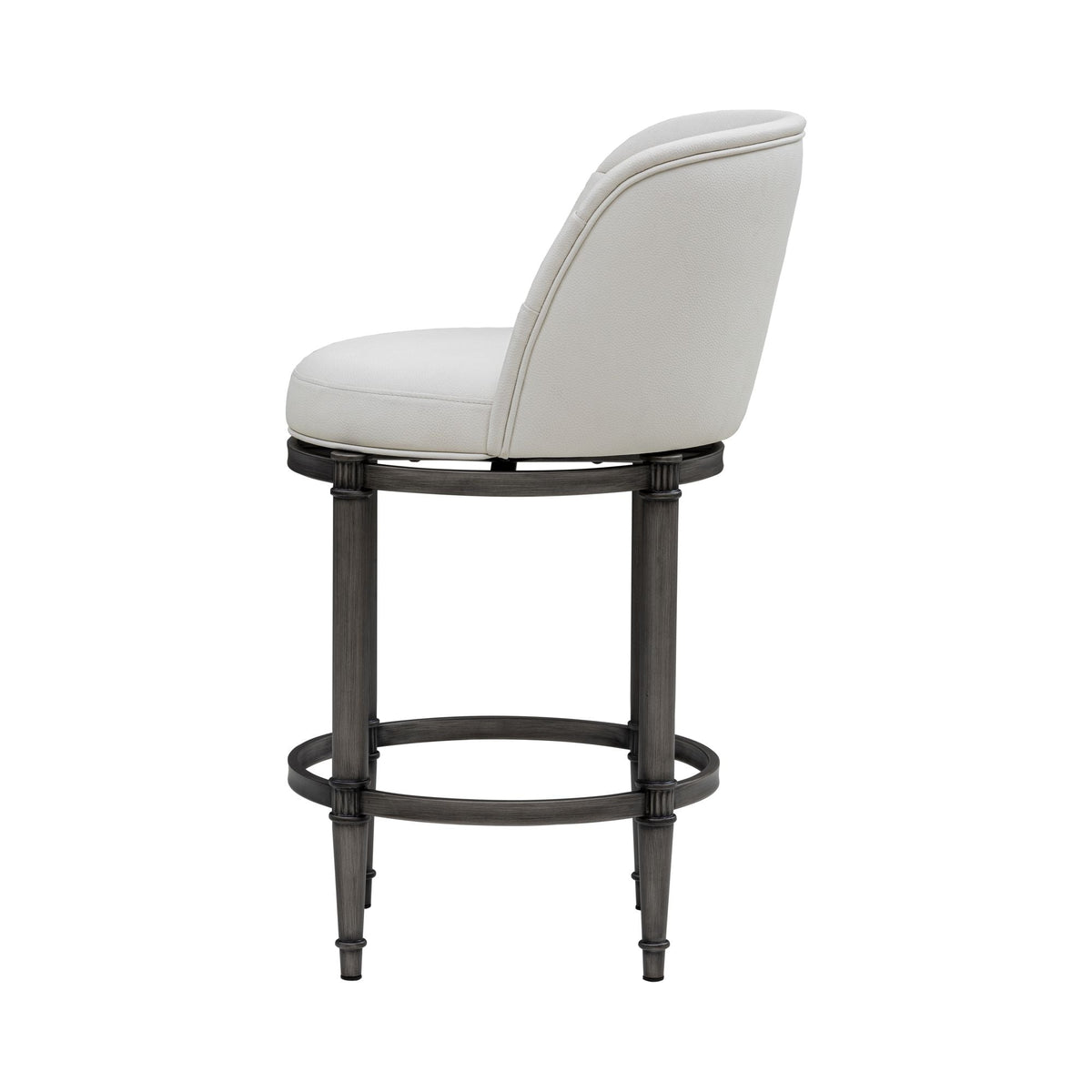 Eunice - Faux Leather Upholstered Swivel Counter Height Barstool