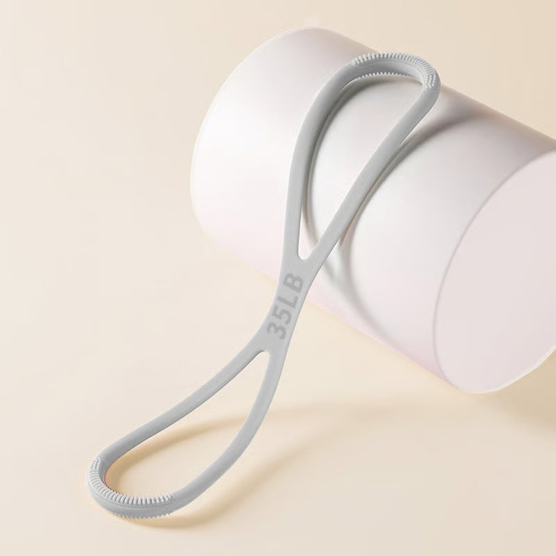 8-Shaped Silicone Resistance Band with Massage Grip