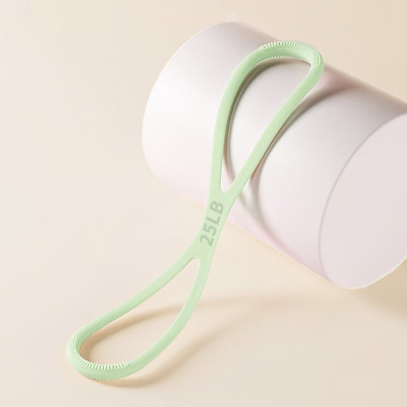 8-Shaped Silicone Resistance Band with Massage Grip