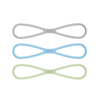 8-Shaped Silicone Resistance Band with Massage Grip