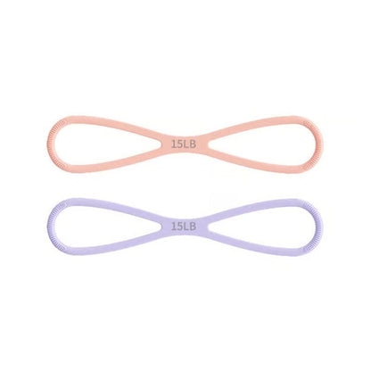 8-Shaped Silicone Resistance Band with Massage Grip