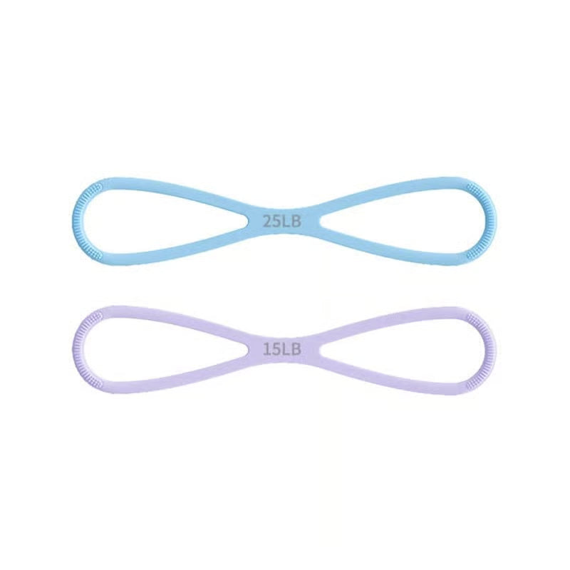 8-Shaped Silicone Resistance Band with Massage Grip