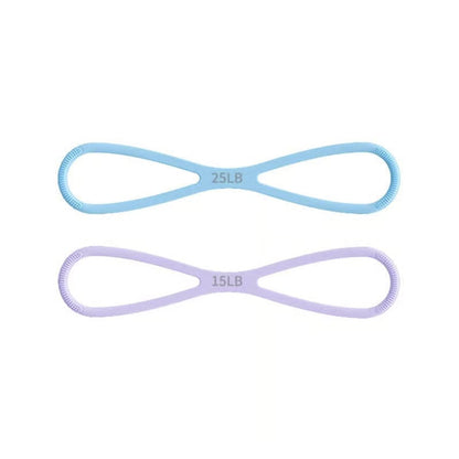 8-Shaped Silicone Resistance Band with Massage Grip