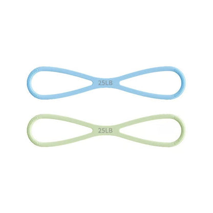 8-Shaped Silicone Resistance Band with Massage Grip