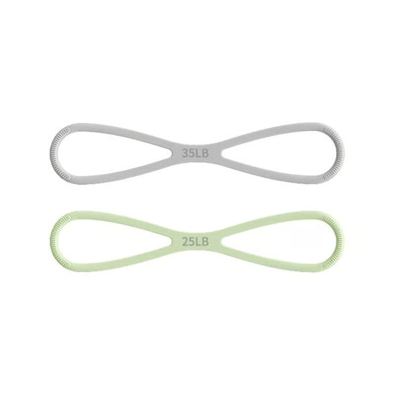 8-Shaped Silicone Resistance Band with Massage Grip