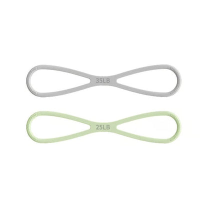 8-Shaped Silicone Resistance Band with Massage Grip