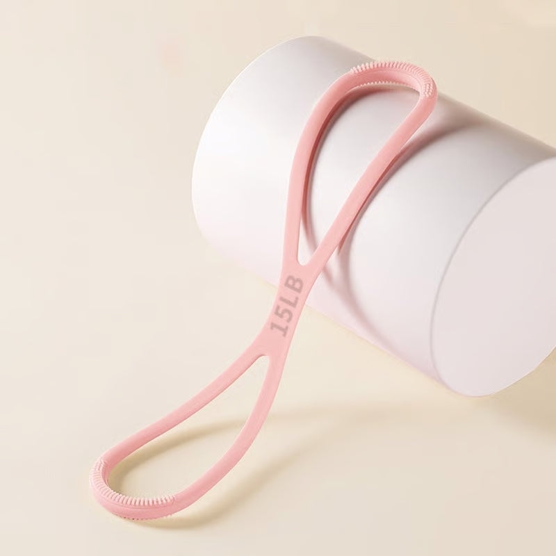 8-Shaped Silicone Resistance Band with Massage Grip