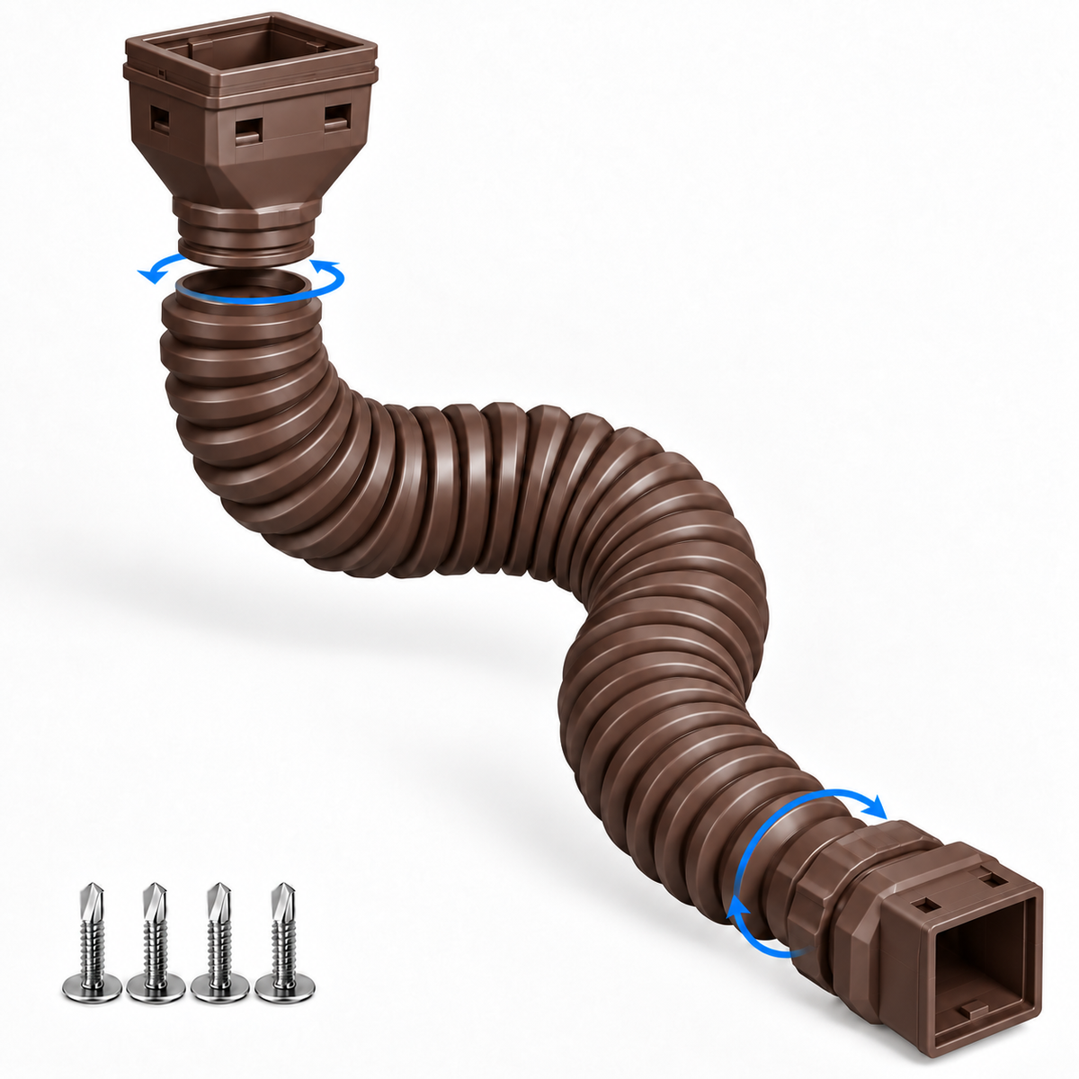 🏡 Flexible Rain Gutter Downspout Extension Kit  – Adjustable 22-63 Drain Pipe with Leaf Filter for Foundation Protection