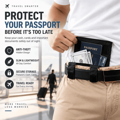 🔥LAST DAY SALE 49% OFF-3-in-1 Hidden Pocket. Slim Anti-Theft Travel Wallet Under Clothes